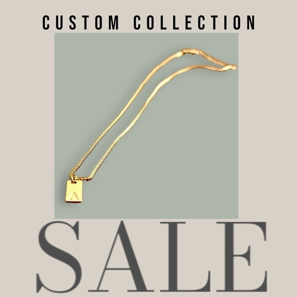 Dainty 14K over copper Gold Initial Pendant Necklaces‎ for Women
